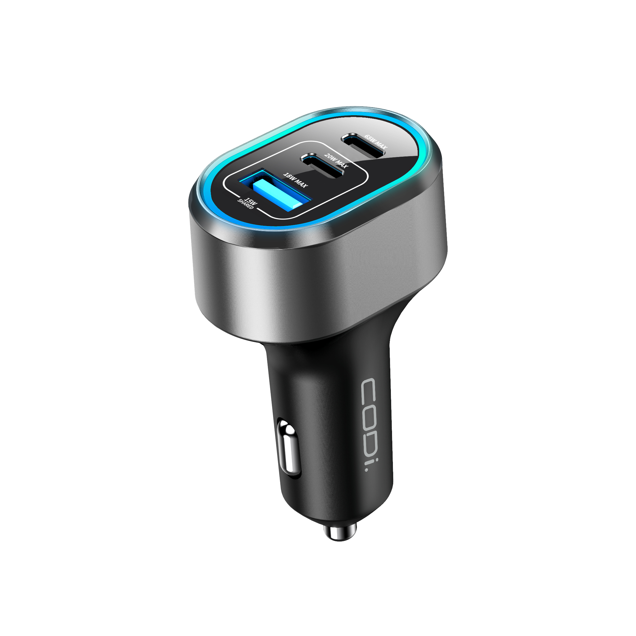 65W Triple Port Car Charger